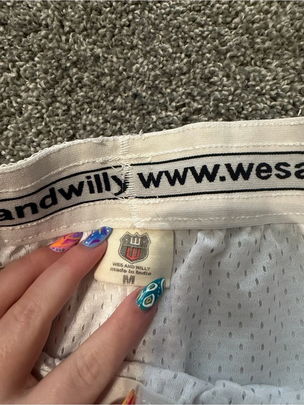 wes and willy swim trunks